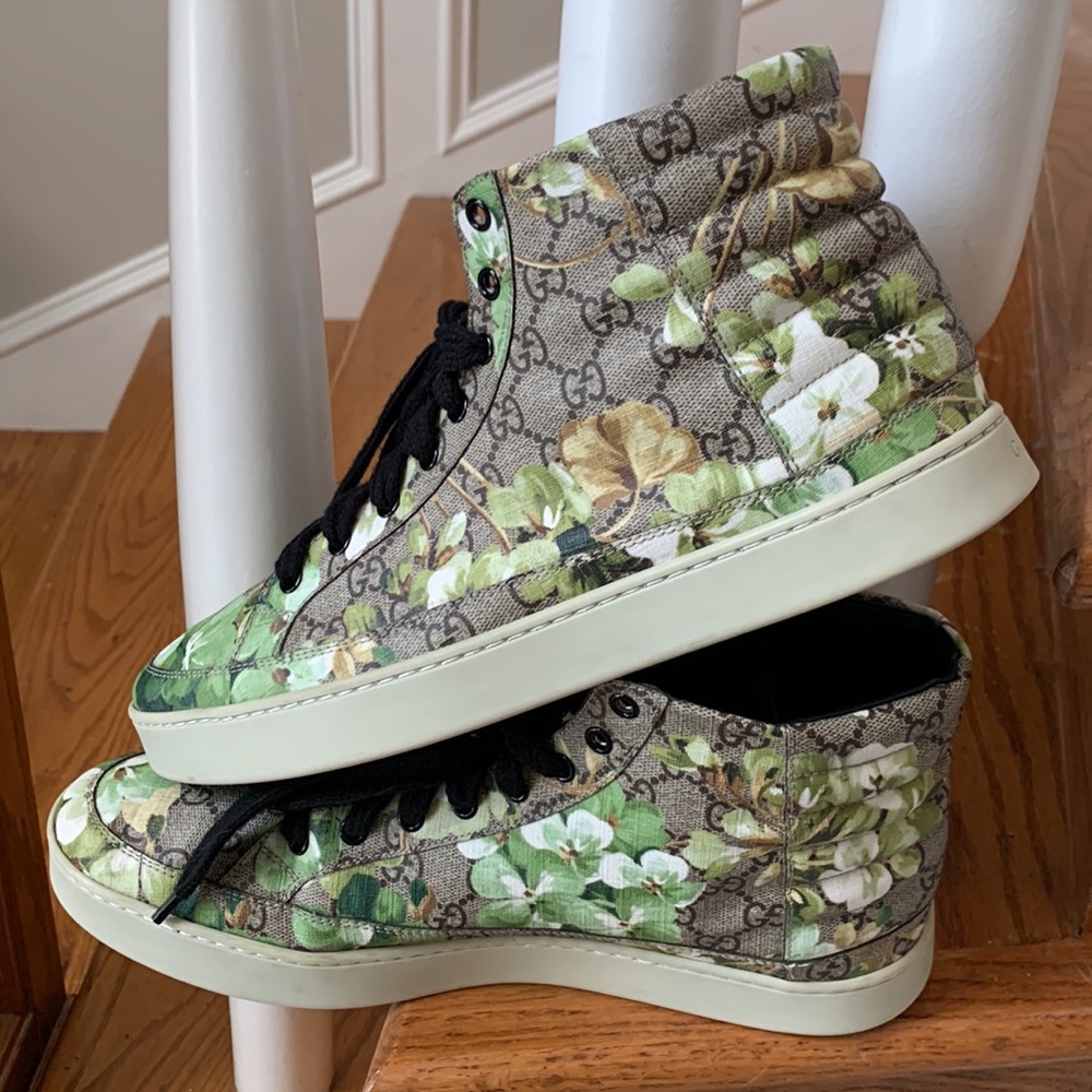 Gucci Bloom Print Supreme GG Canvas High-top Sneaker